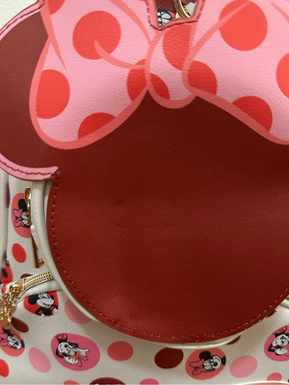 NWT Disney Minnie Mouse Polka Dot Mini Backpack and coin purse - Pink & Red - Picture 4 of 5